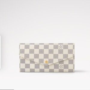 Authentic Louis Vuitton Damier Azur Sarah Wallet